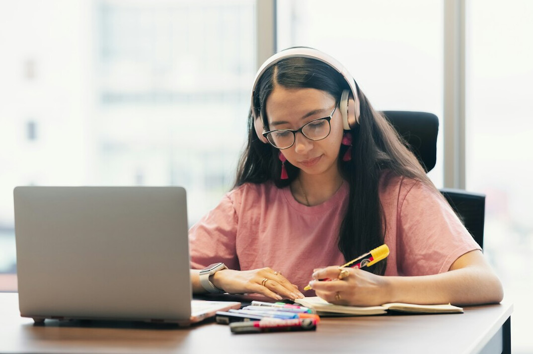 adult learner studying online